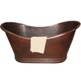 thumbnail image 3 of Novatto NBT-ADA-60 The Adamo Freestanding Hand-Hammered Copper Bath Tub 60"L, 3 of 12