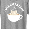 thumbnail image 3 of Instant Message - I Like Cats A Latte - Women's Short Sleeve Graphic T-Shirt, 3 of 6