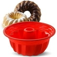 thumbnail image 4 of Silicone Fluted Cake Baking Pan, European-Grade Top-Level Silicone Round Cake Mold, Non-Stick Cake Pan,Gelatin,Bread, 9 Inches Tube Bakeware Pan, 2 PCS, 4 of 4