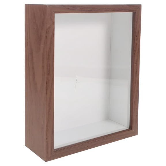 Florenta Deep Shadow Box Frame Acrylic Display Case for Specimen with Clear Window for Tabletop and Wall Hanging Wooden Photo Frame