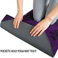 thumbnail image 3 of Purple Black Ornament Eye Pattern Hot Yoga Mat Towel Non Slip for Hot Yoga - Quick-Drying Yoga Mat Cover with 4 Corner Pockets with Travel Bag - Hot Yoga Towel Non Slip 70"x26", 3 of 6
