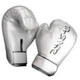 thumbnail image 1 of Guantes de boxeo PU cuero Muay Thai punzonado bolsa MMA Kickboxing Sparring entrenamiento guantes de lucha para hombres y mujeres - 10_White 10_Blanco Sunnimix guantes de boxeo, 1 of 8