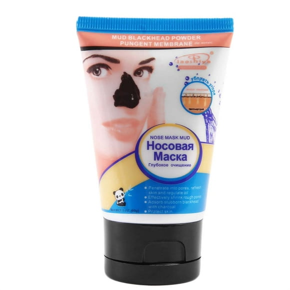 Theshyl Black Peel off Mask Mineral Mud Nose Mask Protect Skin Blackhead Absorb Removal Pore Strips Clean Skin Acne