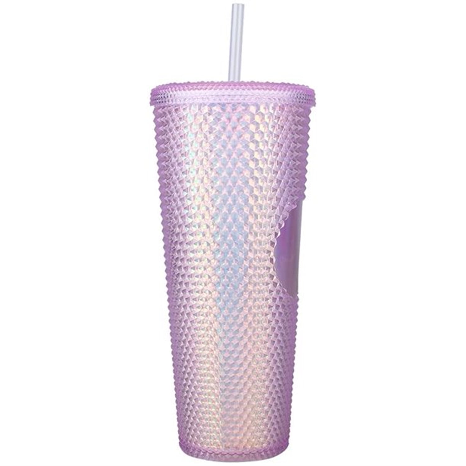 Matte Studded Cups, GIXUSIL 24 OZ Matte Studded Large Tumbler with Lid sand  Straws,BPA FREE,Insulated Studded Double Wall Cups with Straw,Reusable DIY  Studded Plastic Tumbler,Birthday Gift (Pink) 