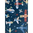 thumbnail image 2 of Rug Branch Soft Steps Playtime Airplane Soft Area Rug, Navy - Boys & Girls in Playroom, Nursery, Bedroom, 2 of 8