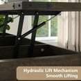 thumbnail image 7 of 47.3'' Lift Top Coffee Table Rectangle Farmhouse Coffee Table with Storage Rustic Center Table with Sliding Barn Doors for Living Room, Home, Dark Brown, 7 of 7