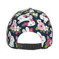 thumbnail image 6 of Daiia Rabbit And Rose print Baseball Cap Men Women Golf Dad Hat Adjustable Original Classic Low Profile Hat Unconstructed Plain Cap, 6 of 9
