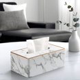 thumbnail image 2 of CHO (Gray Marble Pattern)Boîte à Mouchoir Rectangulaire en Cuir, 2 of 5