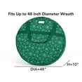 thumbnail image 2 of Covermates Keepsakes Christmas Wreath Storage Bag - Heavy Duty Polyester - Interior Pouch - Dual Zipper Pulls - Holiday Storage, Green Snowflake, 2 of 8