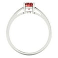 thumbnail image 3 of 1 ct Oval Cut Natural Garnet Solitaire 18K White Gold Womens Engagement Ring, 3 of 4