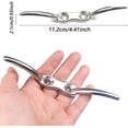 thumbnail image 2 of Ganchos para cornamusas de calidad marina, paquete de 4, ideales para amarres de barcos y accesorios de cubierta, ganchos para cortinas de acero inoxidable para atraque de yates, 2 of 5