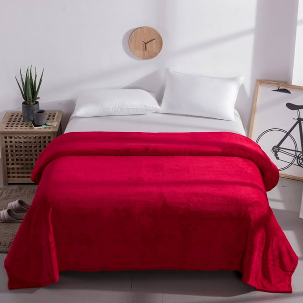 Mainstays Super Soft Plush Blanket, Twin, Really Red