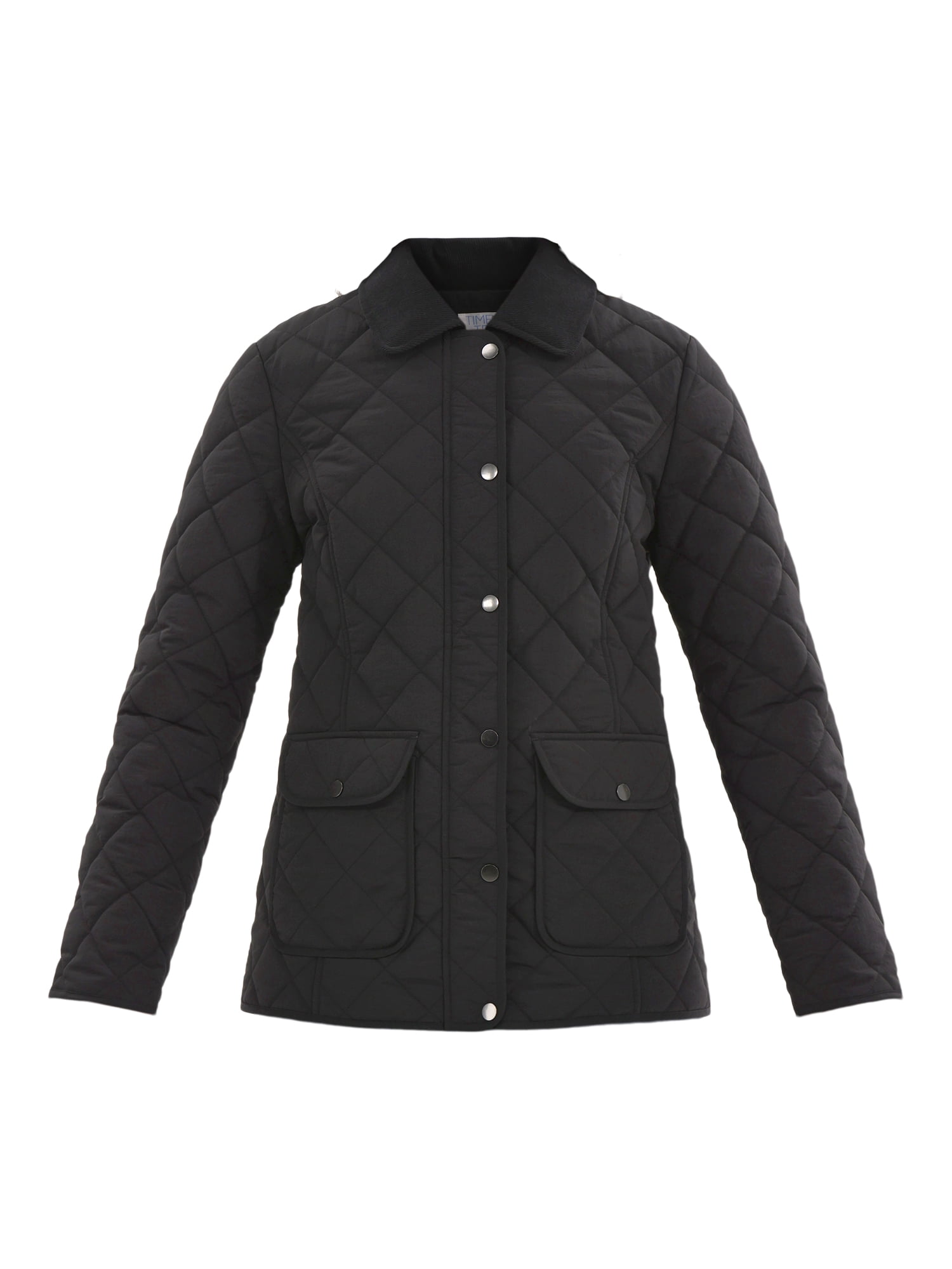 Time and Tru Women's Quilted Barn Coat, Midweight, Sizes XS-2X