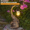 thumbnail image 3 of Sunjoy Tech Outdoor Elephant Solar Lamp Decoration Weather-resistant Waterproof Solid Resin Craft Elephant Ornament Statue Figurine Yard Balcony Garden Supplies, 3 of 8