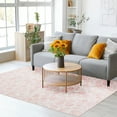 thumbnail image 2 of Mainstays Pink Floral Faux Fur Indoor Area Rug, 5'x7', 2 of 8