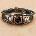 thumbnail image 2 of Fankiway 12 Constellation Bracelet Charm Leather Rope Bracelet Ladies Men Hand Woven Rope Bracelet Punk Chain Cuffs, 2 of 2