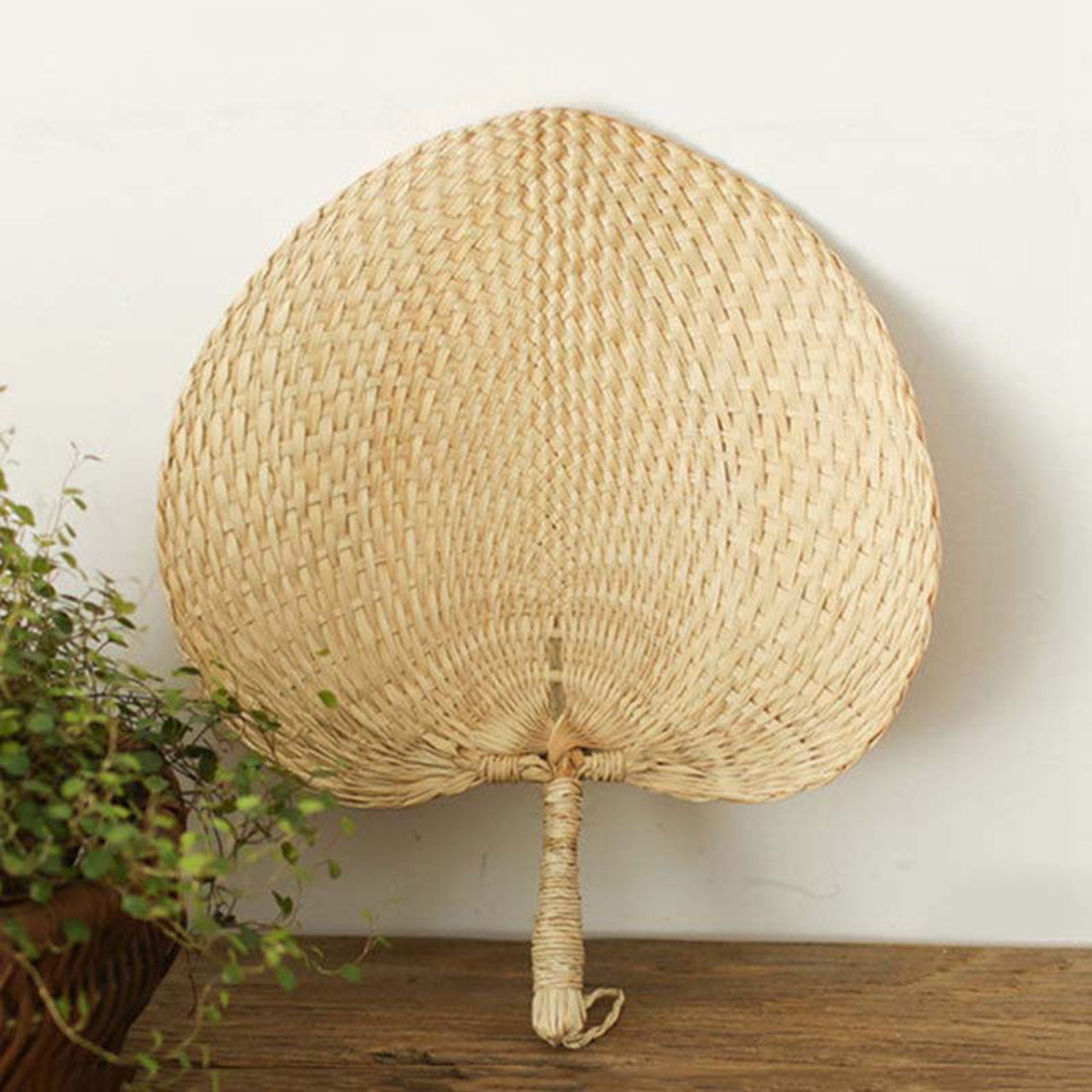 Hand-woven Baby Mosquito Repellent Fan Summer Manual Straw Hand Fans Palm LeES 