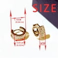 thumbnail image 2 of Gorgeous 925 Silver Hoop Earrings Cubic Zircon Wedding Engagement Jewelry A Pair, 2 of 3