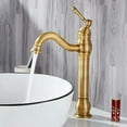 thumbnail image 4 of Vintage Basin Mixer Tap For Bathroom Sink Area, Hot And Cold Water Control With Rust Resistant Design In Brass Construction (Bronze), 4 of 5