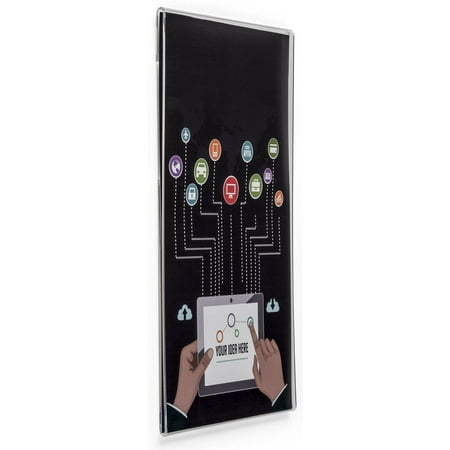 frameless displaying fold mounted legal vertical acrylic slide signs clear loading inch frame display side sold