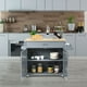thumbnail image 2 of Carro de Cocina Costway con Ruedas de Goma Armario Grande y Repisa Regulable en 3 Posiciones Gris 116 x 40 x 85 cm, 2 of 10