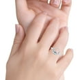 thumbnail image 5 of Iconic Snow Capped Mountains Circle Dainty Lover Ring Band 925 Sterling Silver Size 5, 5 of 5