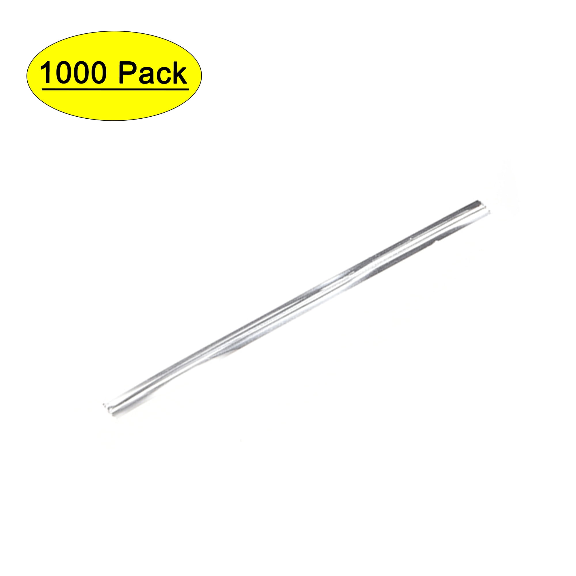 Long Strong Twist Ties 4 Inches Quality Plastic Closure for Tying Gift Bags Art Craft Ties Manage Cords Silvery 1000pcs