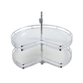 thumbnail image 2 of golytefs 28inch 2Tier Kidney Corner Cabinet Lazy Susan Adjustable Height for Blind Shelf, 2 of 9