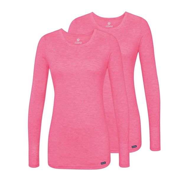 Adar sous-Vêtements pour Femmes 2 Pack - Tee-Shirt de Confort à Manches Longues
