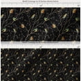 thumbnail image 2 of Soimoi Black Cotton Voile Fabric Leaves & Flowerpecker Bird Print Sewing Fabric Yard 42 Inch Wide, 2 of 7
