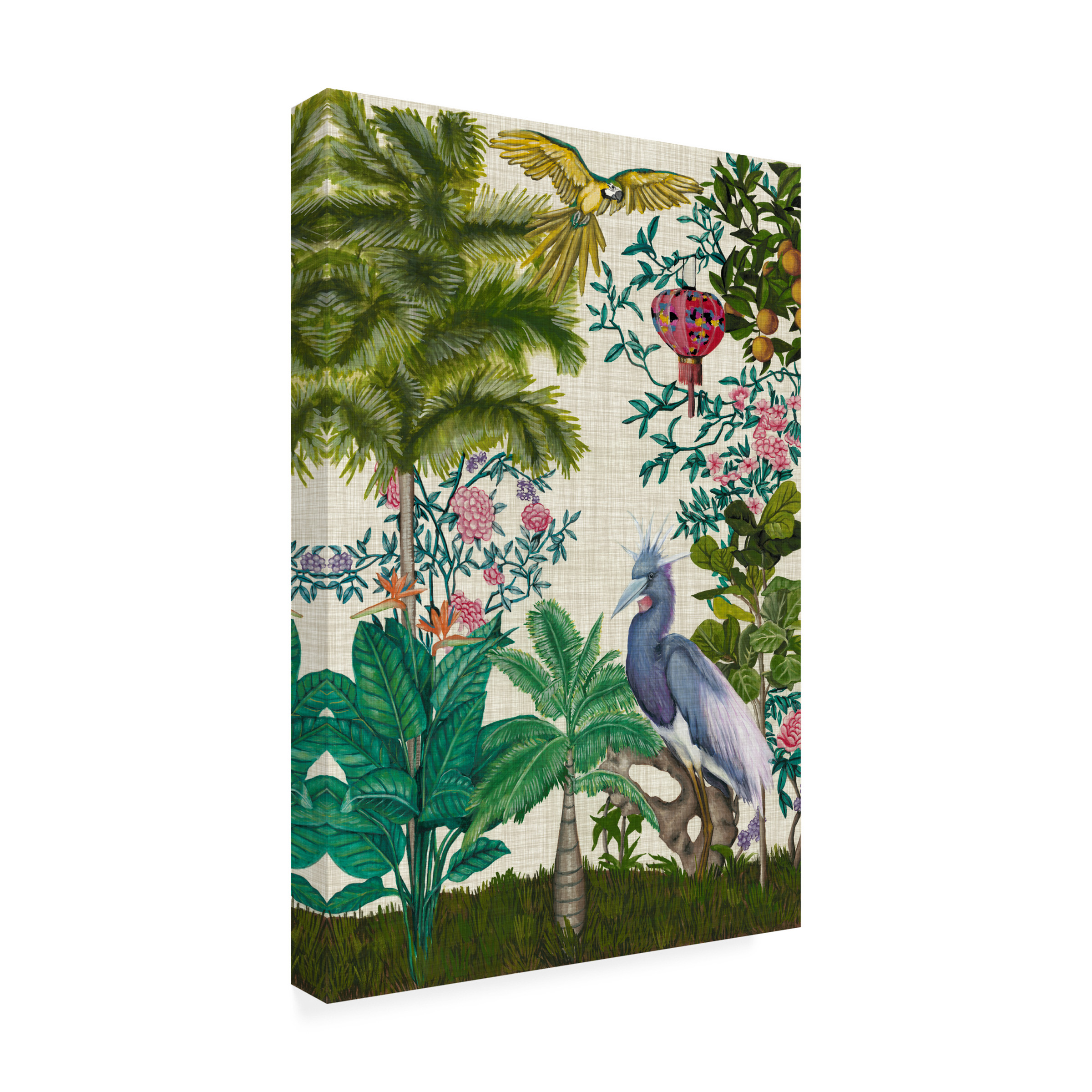 Trademark Fine Art Naomi McCavitt Paradis Chinoiserie I Canvas Wall Art - 30x47