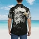thumbnail image 4 of Balery Ink Style Bald Eagle Camisas hawaianas de manga corta para hombre, camisas playeras de corte holgado, camisas de vacaciones con botones,X-Large, 4 of 7