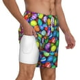 thumbnail image 3 of Balery Colorful Easter Eggs1 Mens Swim Trunks Swim Shorts for Men Quick Dry Inseam Beach Shorts with Compression Liner Pocket-XX-Large, 3 of 9