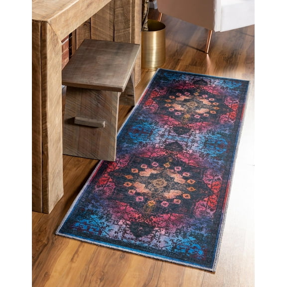 Unique Loom Renaissance Collection Area Rug - Roma (2' x 9' 10" Runner Multi Black/Yellow)