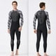 thumbnail image 5 of DivaSail Wetsuits Buceo Traje de buceo Hombre y mujer Súbido de manga larga Pantalones largos Cuerpo completo Traje de baño completo Deportes transpirables Pieles de buceo Hombres Negro / White 【L】 seitruly OD003283-03, 5 of 7