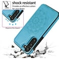 thumbnail image 4 of Design for Galaxy S23 Plus Case with Credit Card Holder Slot PU Leather Wallet Phone Cases Stand Kickstand Durable Shockproof Protective Cover for Samsung S23+ Women Men 6.6 inch Blue, 4 of 12