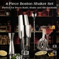 thumbnail image 5 of 4PCS Boston Cocktail Shaker Set Bartender Kit Drink Shaker Bar Set Stainless Steel Cocktail Shaker Kit Margarita Martini Shaker Bar Supplies, 5 of 8
