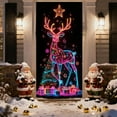 thumbnail image 6 of Fluorescent Christmas Door Cover for Front Doors,Multiple Neon Santa Lights Doors Banners,Glow in the Dark Christmas Door Cover for Outdoor Indoor Holiday Decoration, 6 of 7