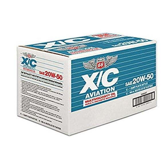 Phillips 66 1045457-12 PK X/C Aviation Oil 20W50-1 Quart, 32. Fluid_Ounces, 12 Pack