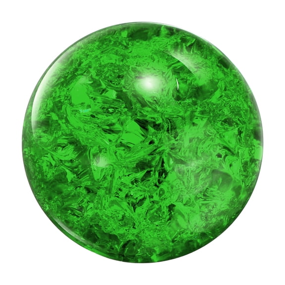 Uxcell 40mm/1.6" Crystal Sphere Ball Ice Cracked Glass Solid Decorative Sphere Crystal Ball Prop Ornament for Feng Shui Divination Tabletop Fountain Decoration, Green