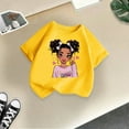 thumbnail image 5 of MEZZALL Kid Girls Cute Graphic T-Shirt Round Neck Short Sleeve Tee Summer Casual Tshirts Tops, Yellow, 9-10 Years, 5 of 5