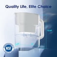 thumbnail image 2 of Waterdrop Lucid 10-Cup Water Filter Pitcher, With 4 Filters, NSF Certified, 5X Times Lifetime, 200-Gallon Long-Life, Reduces PFAS, PFOA/PFOS, Chlorine, BPA Free, White, 2 of 9