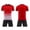 Red, variant on AWZXDE Boys Girls Children Football Sports Basketball Tracksuit Shorts T Shirt Sportswear Outdoor Activewear Set Blue,7-8 Years
