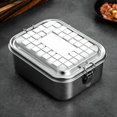 thumbnail image 4 of Miangastore Stainless Steel Lunch Box Portable Food Container Sealed Cover Silver 1Pack, 4 of 9