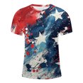 thumbnail image 4 of Cavosen Mens T Shirts Graphic Short Sleeve Crew Neck Independence Day Patriotic Tee 250 Years Red White and Blue Shirt Summer Loose Tops, 4 of 5