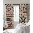 thumbnail image 2 of Blackout Curtains for Bedroom, Farmhouse 4th of July Room Darkening Window Drapes for Living Room, American Country Star Rustic Thermal Insulated Grommet Curtains, 52x90 inch, 2 Panels, 2 of 9