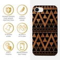 thumbnail image 4 of Case Yard Wooden Case for iPhone-SE Soft TPU Silicone cover Slim Fit Shockproof Wood Protective Phone Cover for Girls Boys Men and Women Supports Wireless Charging Negative Triangle Pattern Design, 4 of 7