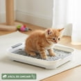 thumbnail image 4 of WUSUOWEI 1PC Rabbit Litter Box,Small Pet Toilet Tray with Elevated Grid,14Inch,Pig Litter Pan AntiTurnover Pet Toilet Potty Trainer Corner Pig Training Pan,Cage with Toilet Tray for Rabbit, 4 of 9