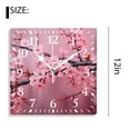 thumbnail image 2 of 12 Inch Wall Clock Battery Operated Silent Clock Decorative for Office, Kitchen, Outdoor, Living Room，Chinese Flower Floral Print Beautiful Image, 2 of 4