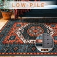 thumbnail image 3 of Sonoro Kate 9x12 Area Rugs for Living Room Bedroom, Non Slip Boho Machine Washable Indoor Floor Carpet, Red-Blue, 3 of 8